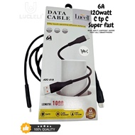 [LUCLELI]X[PRO7777] Type-C to Type-C PD Quick Charge Data Cable 1M REAL SILICONE Cable 6A Converters