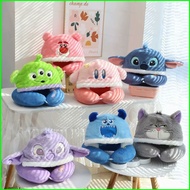 B4 Sanrio Kuromi Lotso Stitch Cartoon Cute with U-shaped Neck Pillow Car Travel Office Nap Pillow U-