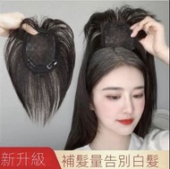 假髮片ladies hair wig 遮白髮 仿真髮 女空氣瀏海隱形無痕