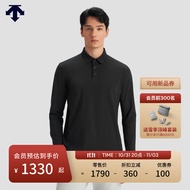 迪桑特（DESCENTE） DUALIS系列 都市通勤 男士 长袖POLO衫 BK-BLACK 2XL