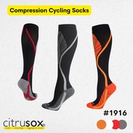 CITRUSOX Compression Sports Activewear Performance Cycling Knee Socks (25-28cm, EU 41-45) #1916
