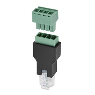Ethernet Connector RJ11 6P4C Male To 4 Pin Screw Terminal Connector