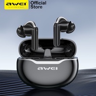 Awei T50 True Wireless Earbuds HiFi Stereo Bluetooth Earphone ENC Noise Cancelling Gaming Earbud with Touch Control Microphone