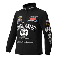 F1 Racing Suit - Preppy Style European-American Windbreaker Jacket | Black F091