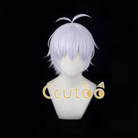 Anime Game IDOLiSH7 Wig Osaka Sogo Cosplay Hair Silver White Short Synthetic Heat Resistant Wig Comi