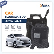 XSHIELD - 7D Old Agya Car Mat Anti-Slip - Waterproof - Durable | FLOOR MATS 7D