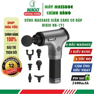 Japanese Nikio Muscle Pain Relief Massage Gun NK-171 - 6 heads, 5 Massage modes