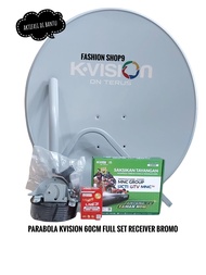 Parabola Kvision 60 cm Full Set Lengkap Termasuk Receiver Kvision Bromo - Parabola Mini Kvision Lengkap Termasuk Receiver Kvision Bromo Tinggal Pasang - Odu Kvision Lengkap Mnc Group