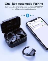 Wireless Earbuds, Bluetooth 5.1 True Wireless Earphones 無線耳塞，藍芽5.1真無線耳機50小時播放時間高保真立體聲，帶雙主機自動解析降噪的藍芽耳機