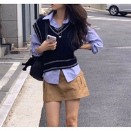 [7144] White/Black Vest