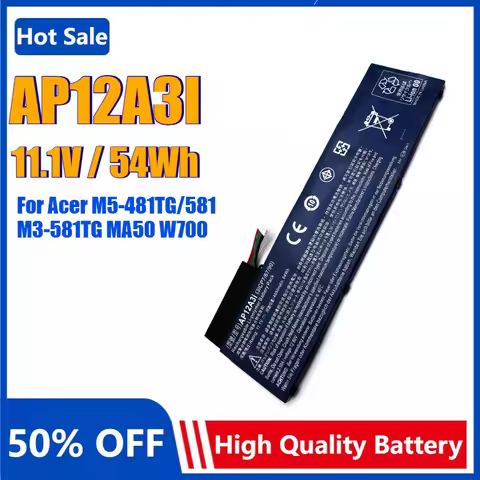 AP12A3I Laptop Battery for Acer TravelMate P645-M P658-MG P645-SG P648-G3-M X483-6691 M5-481T M3-581