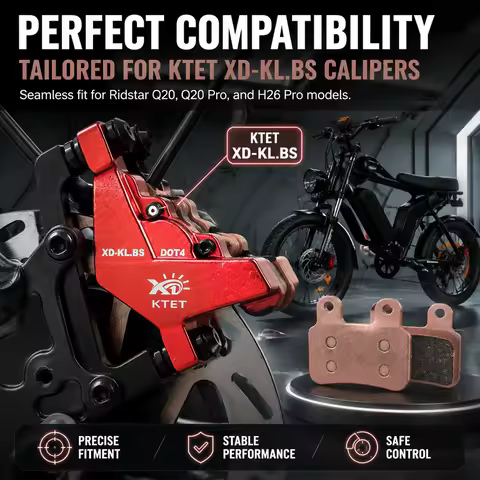 All-Rounder: Street & Trail Semi-Metallic Pads for Ridstar Q20/Q20Pro/H26Pro/EKX X2/X21/Freego X2 – 
