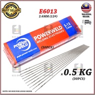 (0.5KG 30PCS) POWERWELD S-12 S12 E6013 2.6MM WELDING ROD ELECTRODE 12#