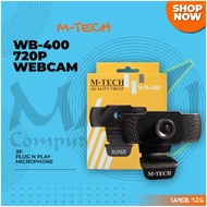 M-Tech WB400 HD 720P Manual Plug & Play Webcam Web Camera with Microphone