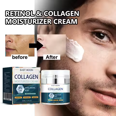 East Moon Men Collagen Face Cream Gentle Moisturizing Enhance Skin Elasticity Smooth Soothing Rednes