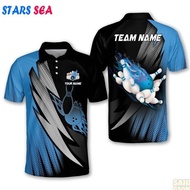 【FREE CUSTOM】3D Bowling Polo Shirts For Team BO0376 Bowling Balls And Pins With For Men, Casual Stre