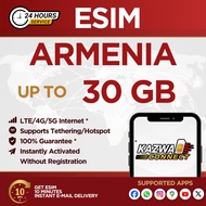 eSIM Armenia 3/5/10/20 GB Data | 15 - 30 Days | eSIM Roaming | eSIM Travel