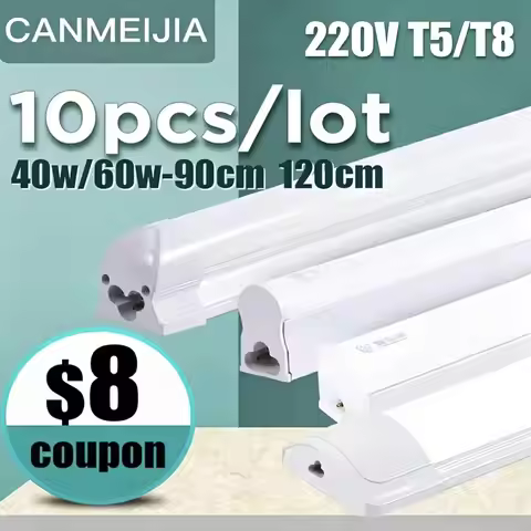 220V 120cm T5 T8 Led Tube Light For Home Led Lamp Tube Bar 40W 60W Cold White Warm Whtie 4ft Led Tub