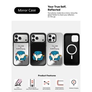 CASECASE X I'm so sick of everything Case Black&Sliver Mirror Magnetic Suction IPhone Case For IPhon