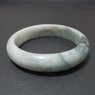 Burmese Jadeite Bracelet Inner Size 63.1mm Milky White Green Can Be Worn By All Genders To Enhance L