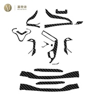 For BMW i8 I12 I15 2014-2023 Car interior center console decoration PET carbon fiber 5D bright black