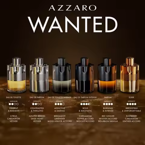 Azzaro the Most Wanted Eau De Parfum Intense; a Long Lasting Men's Cologne Featuring Vibrant Cardamo