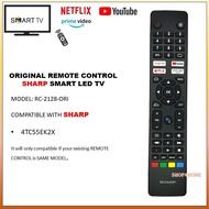 Sharp BT-VoiceRC-20-1 Voice Replaced Remote Control Fit for Sharp Smart TV Remote SHARP เสียง SMART 