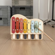 Early Education Wooden Xylophone 8 Note Notes Kids Piano Toy Educational for Toddlers, Nursery