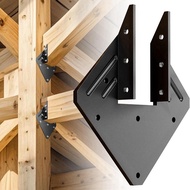 GO Auto-10 PCS Heavy Duty Black Hurricane Ties for Rafters 13 Gauge Roofing Hurricane Straps Truss H