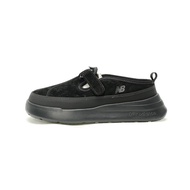 New Balance Black Suede Thick‑Sole Mule Slip‑On Sneakers