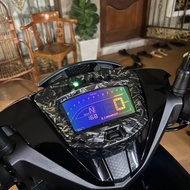 Meter Cover Forged Carbon Y15ZR V1 V2 CARBON WATER TRANSFER Meter CoverTinted Lens Y15 Accessories Carbon Water transfer