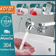 304 KOYOT Stainless Steel Sprayer 1080° Swivel Bathroom Faucet Extender Universal Sink Splash