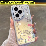 Casing Honor 400 Pro 5G Casing Honor 400Pro 400 Pro 400 Lite 5G Case Soft Shockproof Flower Clear Lu