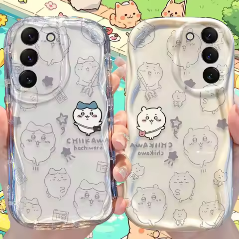 C-Chiikawas Wave Case for Samsung Galaxy S25 S24 S23 S22 S21 Ultra Plus S20 FE A73 A72 A71 A56 A55 A