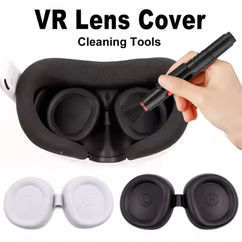 VR Lens Silicone Protective Cover for Meta Quest 3 Lens Protector Dustproof Cap Cleaning Tools for M