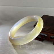 [Yuguzhai] Selected Agate Ice Color Chalcedony Bracelet 19.5 Circumference Money Gathering Qi Increa