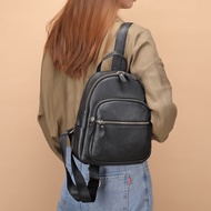 364  Leather Black backpack women soft leather backpack Embossed Backpack anti-theft backpack