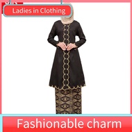 Women's clothing ❧Yeleedon Baju Kebarung Batik Moden Baju Labuh Kebaya NikahTunang KEBARUNG SONGKET TABUR Kurung Sulam Ironless Bridesmaid Nikah✣
