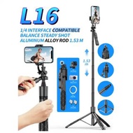 FotoPro L16 1530mm 鋁製自拍棒三腳架適用於運動相機智慧型手機平衡穩定即時拍攝  amsckp FotoPro L16 1530mm Aluminium Selfie Stick Tr