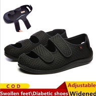 Lesvago Women's or Men Extra Wide Width Adjustable Slippers, Diabetic & Edema Slippers Swollen Feet 