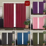 Langsir Tingkap Murah Curtain Semi Blackout Kain Langsir Pintu Door Curtains blinds plain colour 纯色窗