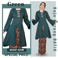 yeleedon Baju Kurung Modern kurung kedah batik Kain Cotton Wan Kasturi Baju Kurung BAJU RAYA 2024 Se