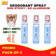 Dr Mist Semburan Badan/Dr Mist Deodorant Spray 75ml X 3 bottles (Helps Remove Body Odor)