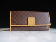 【老時光 OLD-TIME】早期二手老包義大利製CELINE長皮夾