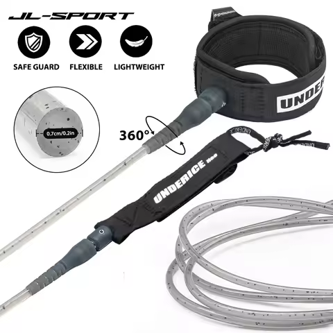 Surf Leash Surfboard Leash PRO SERIES Surfing Leash 6/7/9FT 7mm TPU Rope Straight Foot Rope For Long