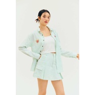 Stripe Petite Skort กระโปรงกางเกงสั้นผ้าลาย Stripe