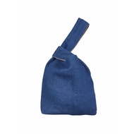 Denim Japanese Knot Bag with Lining