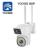 FNKvision 4G SIM กล้องวงจรปิด YooSee กล้องวงจรปิด 3เลนส์ ซูมได้ไกล10เท่า WIFi Cctv ความคมชัด4K มีไมค