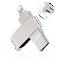 แฟลชไดรฟ์ Lightning ความจุ 2TB แฟลชไดรฟ์ USB3.0 OTG 2-in-1 สำหรับ iPhone แฟลชไดรฟ์ USB ความจุ 128GB 