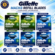 Gillette Mach 3 Refill Blades - Available in Sensitive / Turbo / Mach 3 PLUS